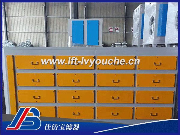 LF-HXT-5000/20000/30000/50000風(fēng)量活性炭吸附箱LF-HXT-5000/10000/15000活性炭吸附箱： LF-HXT-5000/10000/15000活性炭吸附箱是佳潔寶濾器生產(chǎn)的一款環(huán)保吸附裝置，又叫 工業(yè)活性炭廢氣處理箱、蜂窩炭活性炭環(huán)保箱等，廣泛應(yīng)用于汽車噴漆，烤漆 ，電子元件生產(chǎn)，電池，點評電瓶生產(chǎn)，酸洗作業(yè)車間，實驗室排風(fēng)，冶金，化工廠，印刷廠。 LF-HXT-5000/10000/15000活性炭吸附箱參數(shù):          型號      風(fēng)量      抽屜      設(shè)備尺寸長*寬*高       碳含量    進出風(fēng)口  LF-HXT-5000 5000      2組     1050*1025*1100            50kg     395mm LF-HXT-10000 10000  4組    1600*1025*1100            100kg    495mm  LF-HXT-15000 15000  6組    2150*1025*1100            150kg    495mm  LF-HXT-20000 20000  8組    2700*1025*1100            200kg    595mm  LF-HXT-30000 30000 12組   3300*1025*1100            300kg    795mm  LF-HXT-50000 50000 20組   3300*1800*1320            500kg    995mm 
